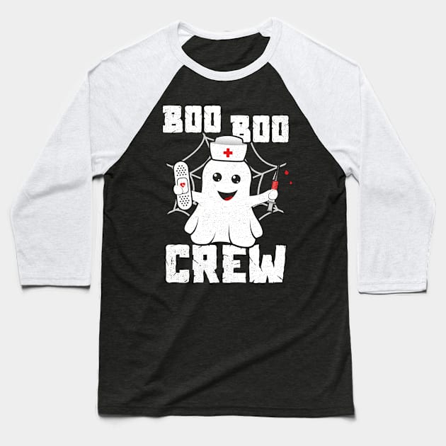 Boo Boo Crew Cute Nurse Ghost Costume Girls Funny Halloween Baseball T-Shirt by trendingoriginals